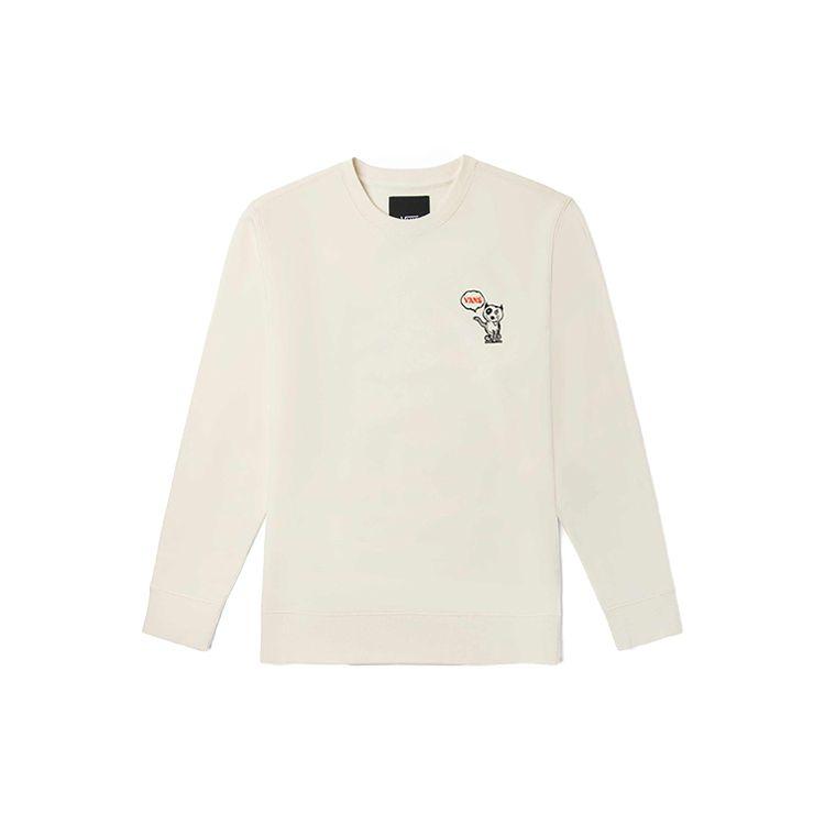 Vans Fun Dog Pattern Pullover Crew Neck Sweatshirt Unisex Sweatshirt Off-White VN0A5H76FS8