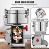 VEVOR 2000g Electric Grain Mill Grinder, High Speed 3400W Commercial Spice Grinders, Stainless Steel Pulverizer Powder Machine