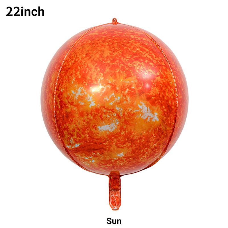 

22-Inch Planet Balloon 4D Ball Space Universe Theme Solar System Planet Series Aluminum Film Decoration Scene 4D Sun