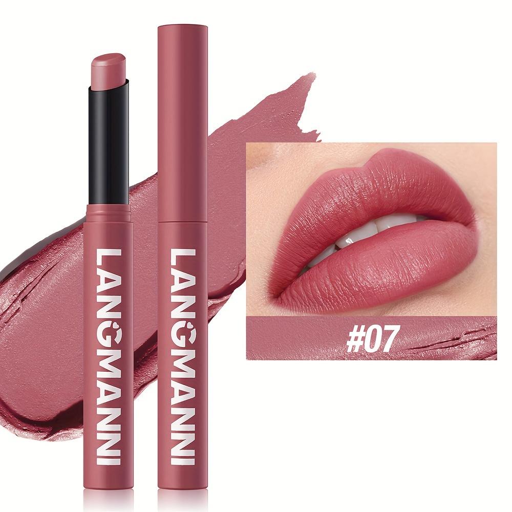 Matte Lipstick Crayon Highly Pigmented Long-Lasting Moisturizing Lipstick Natural Hydrating Finish Available In Berry Coral Pink and Red Shades