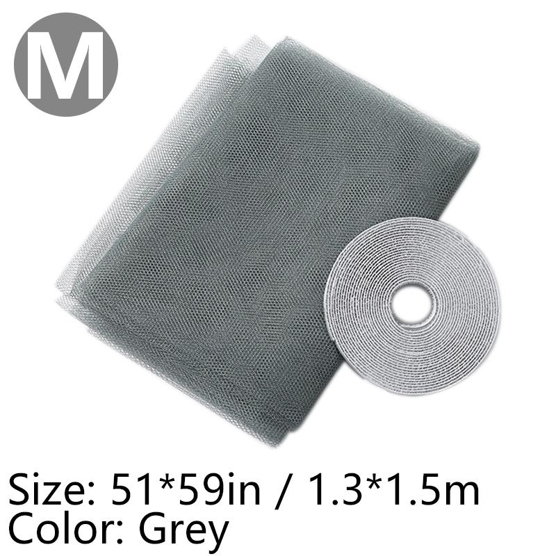 

Самоклеящаяся москитная сетка на окно, защита от комаров, сетка от комаров на дверь, сделай сам, свободная резка, москитная сетка, защита от мух и насекомых, шторка-сетка, KTY M серый