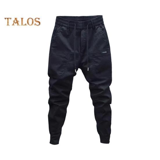 Pánské Cargo Kalhoty Volné Stahovací šňůrka na kotníky Pružný pas Jednobarevné Více kapes Fitness Streetwear Outdoor Cestování Sportovní kalhoty