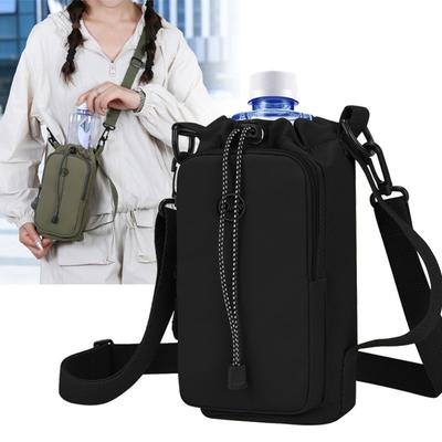 Large Capacity Water Bottle Carrier Bag Phone Bag Water Bottle Bag Simple Weekender Bag  for Hiking