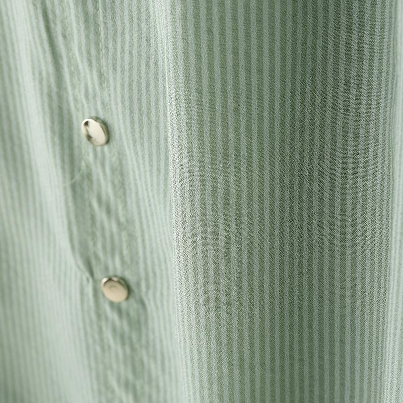 INCERUN Men Zipper Casual Loose Striped Wide Leg Capri Pants Shorts