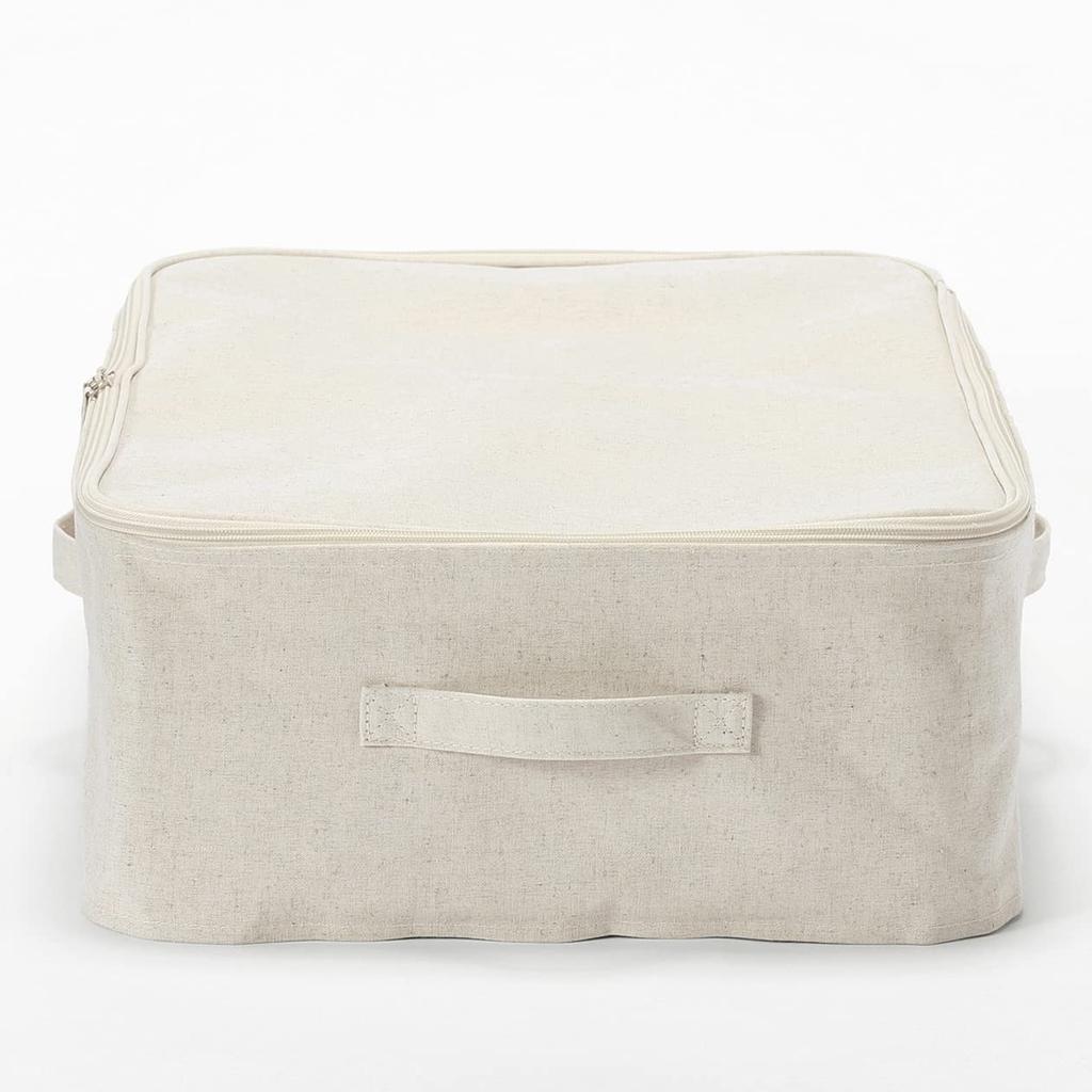 MUJI Softbox Width 59 X Depth 39 X Height 18cm Polyester Linen Costume Case 12403524
