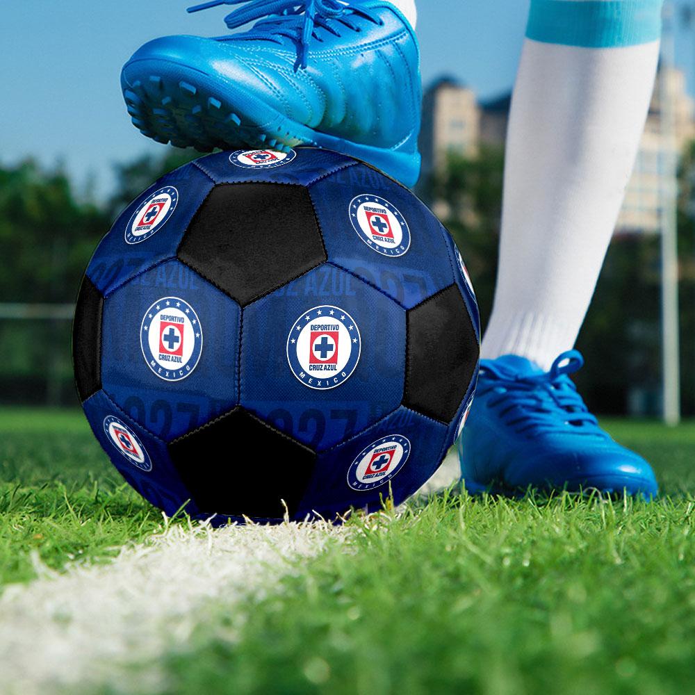 Cruz Azul Size 5 Soccer Ball, Machine-Stitched PVC, Durable & High Bounce, All Ages Fit, Fan Merchandise, Matches & Outdoor Use.