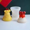 Silicone Elk Candle Mold Small Bell Christmas Candle Mold Aromatherapy Candle   Candle Making