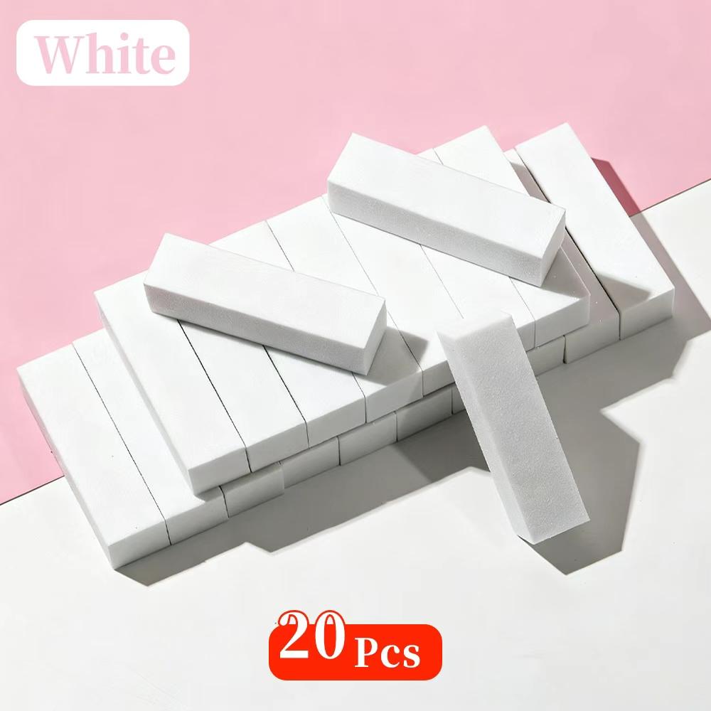 1/10 Stück Schwamm Pufferblock Set Nagelfeilen Maniküre Pediküre Pflege Nagelkunst Polieren Schleifen Weißer Schwamm Nagelwerkzeuge