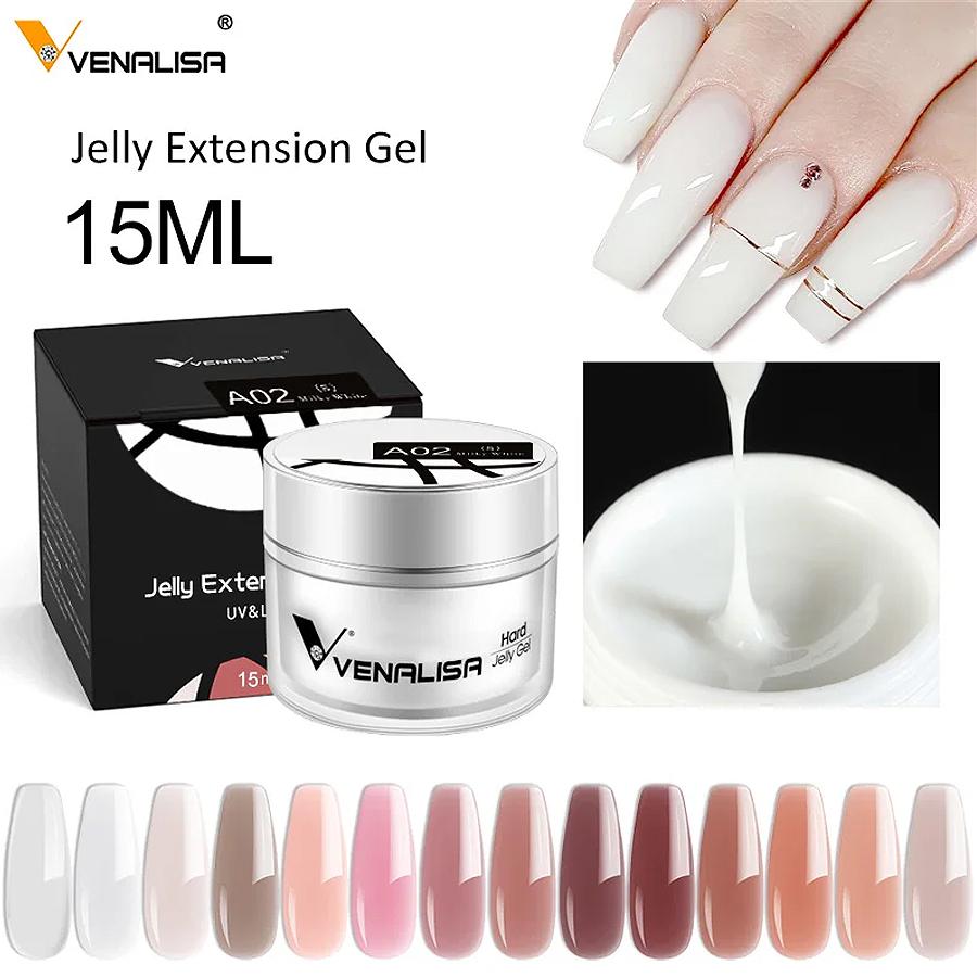 Venalisa 15ml Jelly Builder Nude Color UV Construction Gel Tips Extension Camouflage Soak Off Fast Building Gel