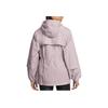 Under Armour Solid Color Pleated Woven Hooded Zip Work Jacket Women jackets Fatigue-Gray 1386455-015