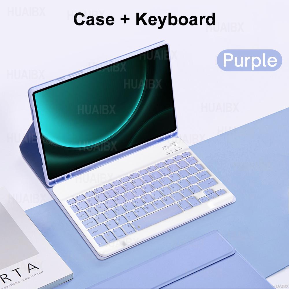 Pour étui Samsung Galaxy Tab S9 FE 10,9 pouces, Housse avec clavier détachable pour Samsung Tab S9 FE SM-X510/X516B Portuguese Layout