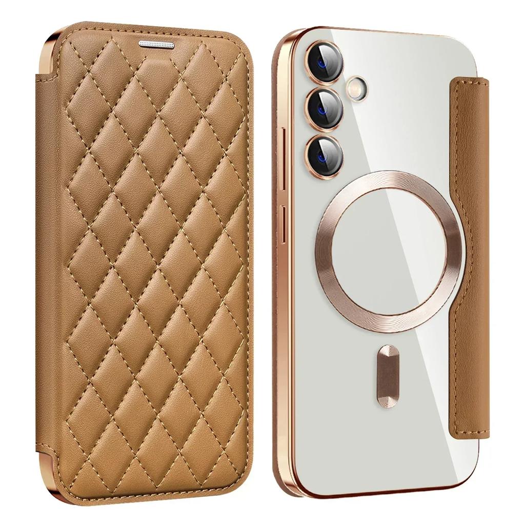 Leather Flip Case for Samsung Galaxy S25 S24 S22 S23 Plus Ultra S25U Card Holder Magnetic Camera Protection Phone Cover
