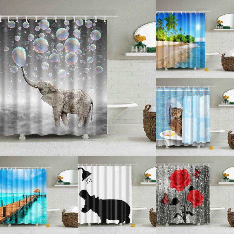 Stunning Waterproof Shower Curtain With Hooks Perfect Bathroom Decoration