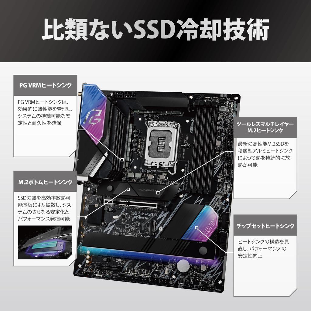 ASRock Z890 Lightning WiFi Intel Core Ultra Z890 DDR5 ATX Motherboard Japanischer Einzelhändler Motherboard, (LGA1851) Kompatibel, Chipsatz, [Offizielles Produkt]