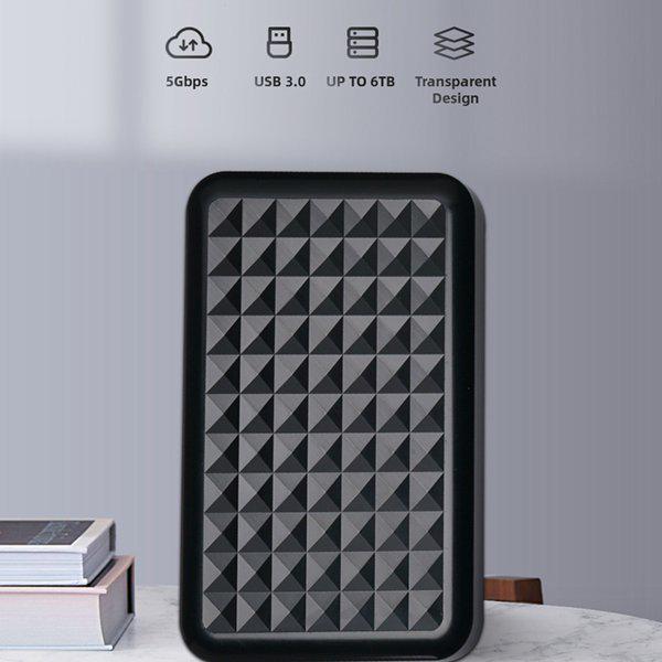 2.5-inch Type-C 3.1 SSD/HDD Enclosure, Black Plastic