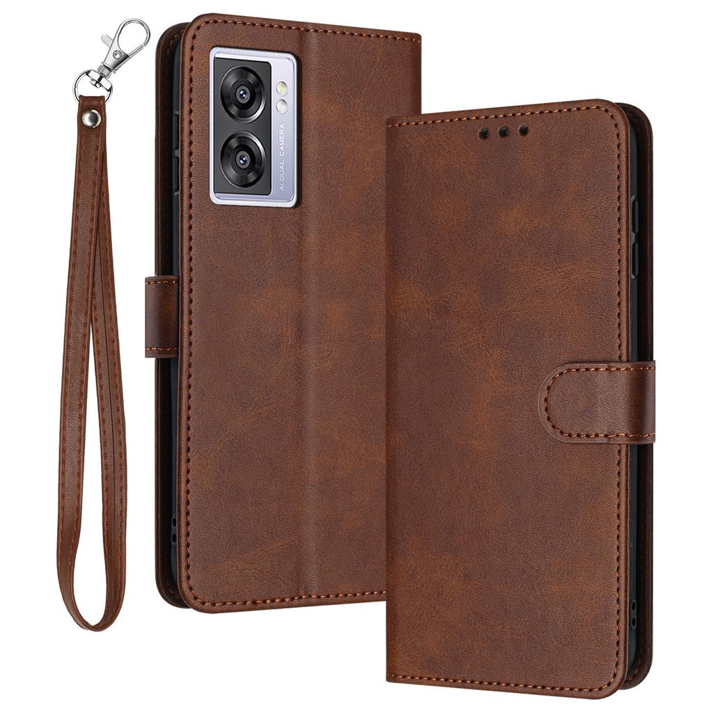 For Oppo A57 (2022) 5G/A77 5G/A57 4G/A57e 4G/A57s 4G/A77 4G/A77s 4G/OnePlus Nord N20 SE 4G Leather Phone Stand Case