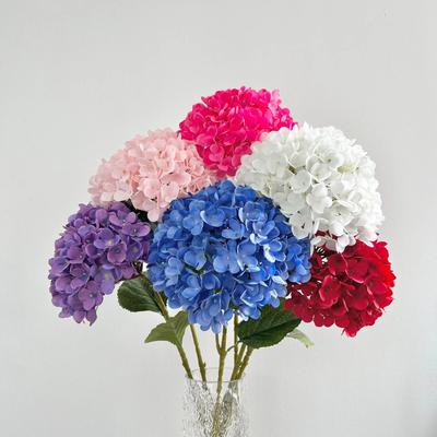 5Pcs/lot Artificial Silk Flower Large Hydrangea Wedding Hall Decoration Flower Arrangement Home Living Room Dining Party Floral