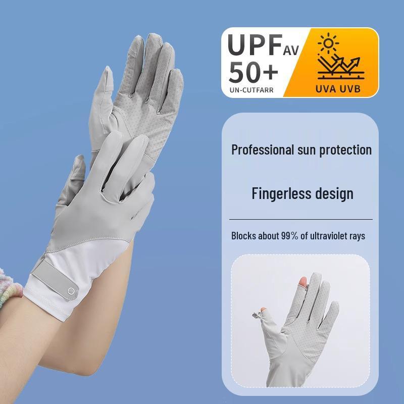 Women's UV Protection Cycling Gloves - Summer, Non-slip, Touchscreen, Ice Silk