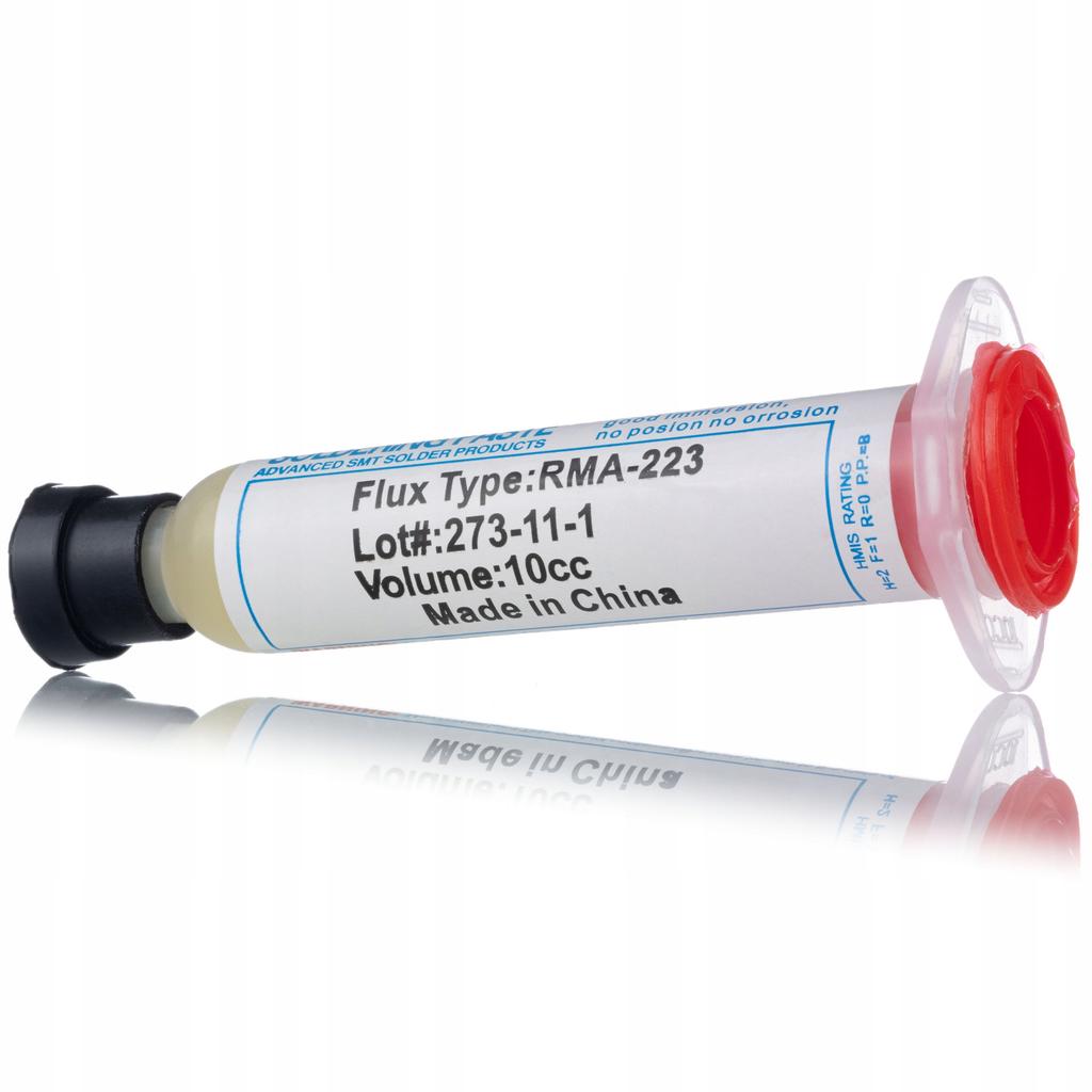 Rosfix MicroFlux 3w1 – Cyna Sn63Pb37 0,8 mm 50g + Topnik RMA-223 + Kalafonia 15g | Zestaw Lutowniczy do SMD, PCB | Wysoka Jakość i Precyzja