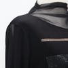 Shiz Madam Half Polo See Through Square Gem Mesh T57410