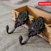 Bohemian Vintage Zinc Alloy Fan Wall Robe Hook, Rust Treated, Easy Install for Bathroom, Bedroom, Entryway, Curtain or Coat Use