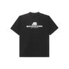 Balenciaga Activewear Logo Letter Print Crew Neck Short Sleeved SS24 T Shirt Loose Fit Unisex Black 764235TQVT91083