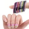 30PCS Nail Striping Tape Metallic Yarn Line 3d Nail Art Tool Color Rolls Nail Decals DIY Nail Tips Sticker Decoration