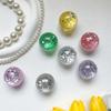Mobile Phone Airbag Holder Retractable Folding Crystal Glitter Powder Ball Desktop Lazy Support Frame Foldable Solid Color
