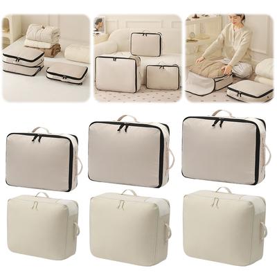 Compression Duvet Storage Bag Space Saving Bedding Tidy Organiser Bag Self Compression Organizer for Pillows Blankets Bedding