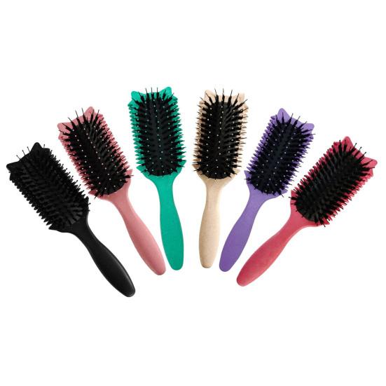Cat Ear Curl Defining Brush Scalp Massage Reduces Frizz Anti-static Hair Comb Portable Men Women Hair Volumizing Detangling Bristles Brush