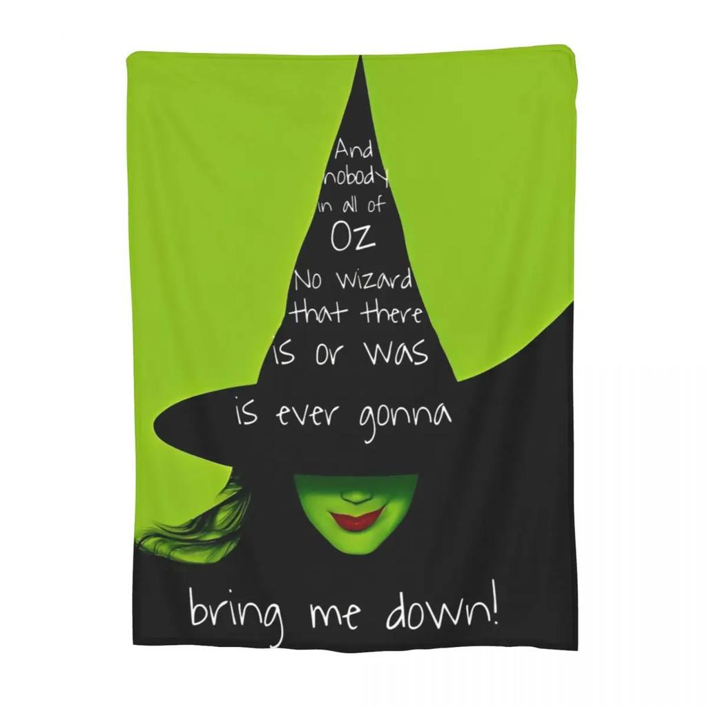 Epic Musical Fantasy Film W-Wicked Flannel Blankets Funny Throw Blankets for Home Hotel Sofa
