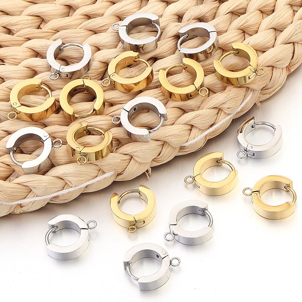 2Pcs/bag Stainless Steel Earrings Hook Earring Open Jump Rings for Jewelry Accessories DIY Earrings Making  Hanging Components