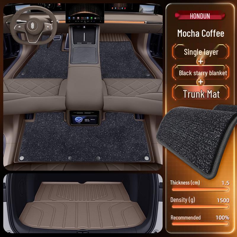 2026 Hongqi S9 TPE Floor Mats: Full Set Interior Carpet for Five Seats