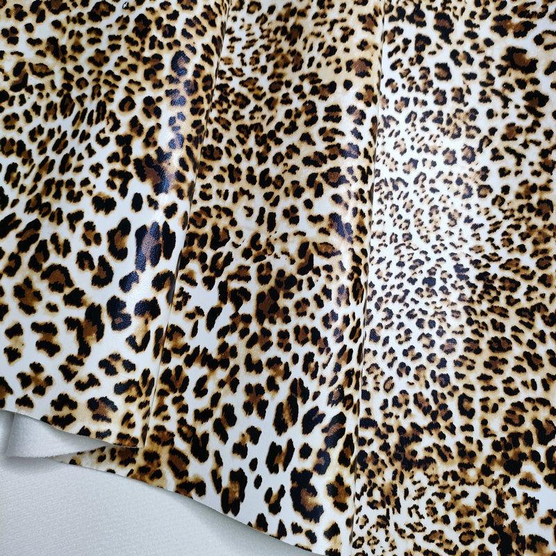 

Leopard Print PU Leather Fabric Elastic Waterproof DIY Material for Upholstery Hard Paneling Automotive Interior Leather Bags 100x137cm