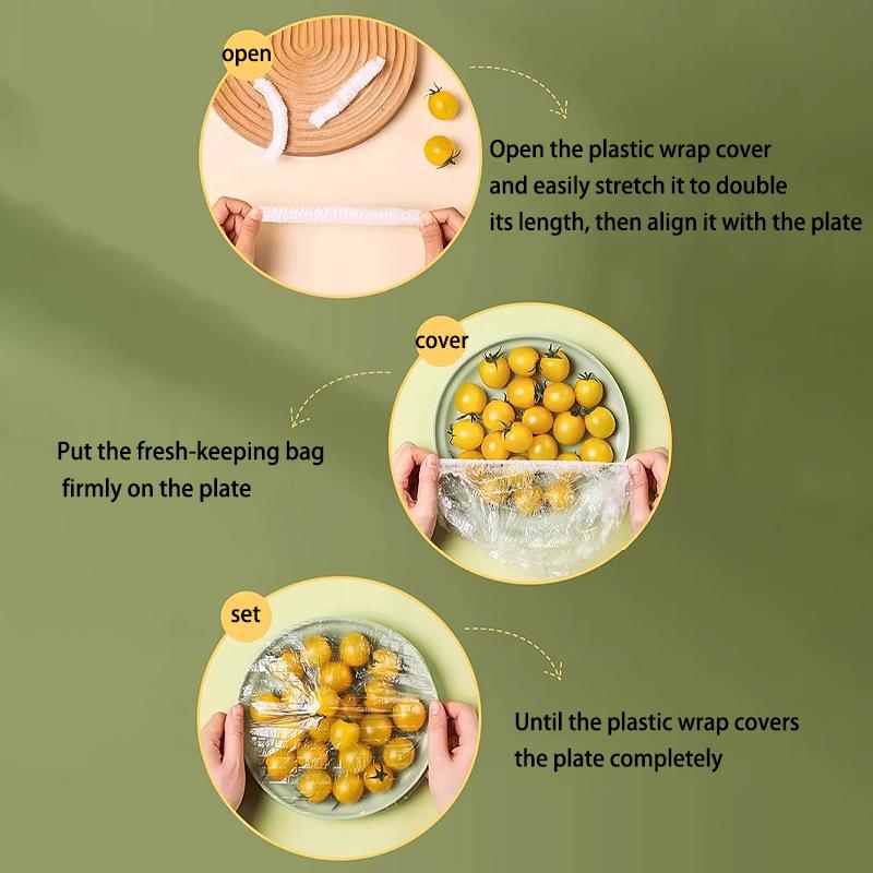 No-Tear Food-Grade Plastic Wrap Sleeves Extra-Large Size 500 Or 350 Pieces Per Pack