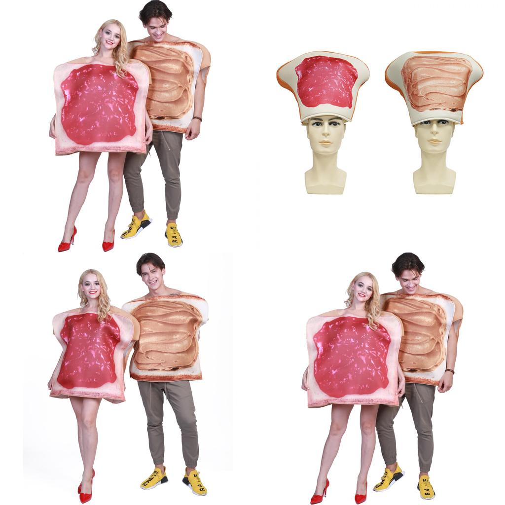 Halloween Couples Food Costume Set With Composite Fabric For Stage Performance