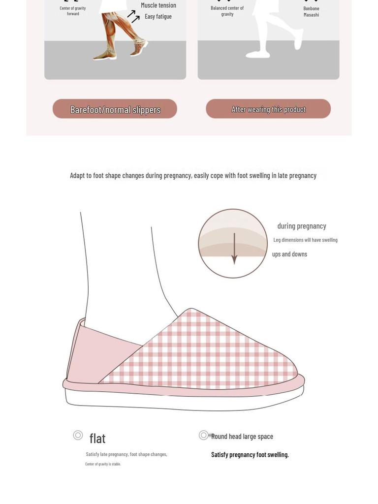 Non-Slip Spring/Autumn Maternity Slippers with Soft Sole for Postpartum Comfort