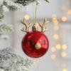 2PCS Elch Weihnachten Kugeln Ornamente Weihnachten Baum Hängen Flitter Anhänger Weihnachten Dekorationen für Zuhause Neue Jahr Party Navidad