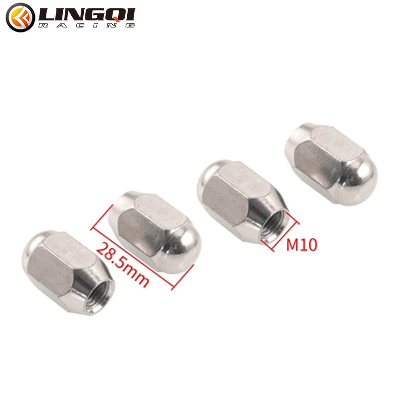 

LINGQI RACING Wheel Hub Stud M10 Steel Screw Nut Spline Nuts For ATV Scooter UTV Buggy Quad Bike Four Wheeler Wheels Hub Parts Nut