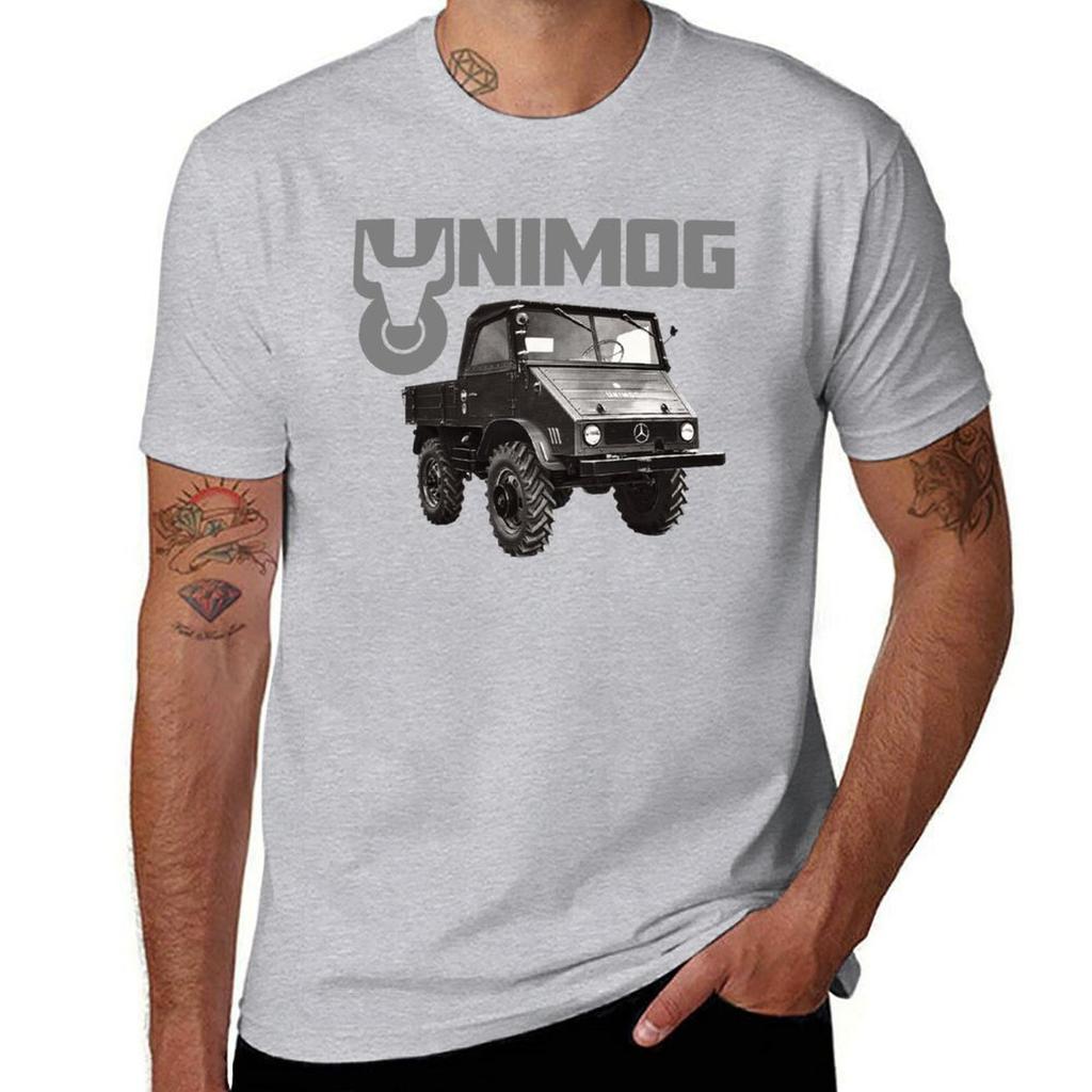 UNIMOG oldschool (auf schwarz) T-Shirt Vintage-Kleidung Schwergewichte Bluse Herren-T-Shirts