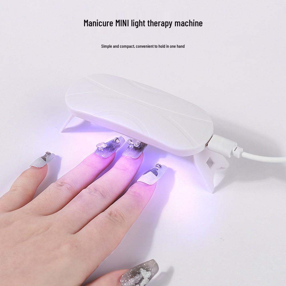 Mini Portable UV Nail Lamp: Folding Curing Light for Quick-Dry Nails with Ultraviolet Therapy