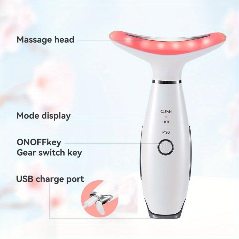 Revitalisierendes Gesichtsmassagegerät - 3 Modi für Lifting, Straffung und Entspannung - USB-wiederaufladbare 400mAh Lithiumbatterie