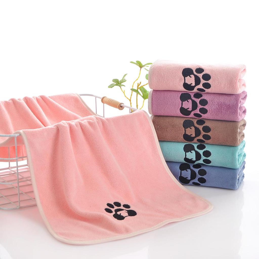 Cross-border Pet Microfiber Embroidered Absorbent Towel