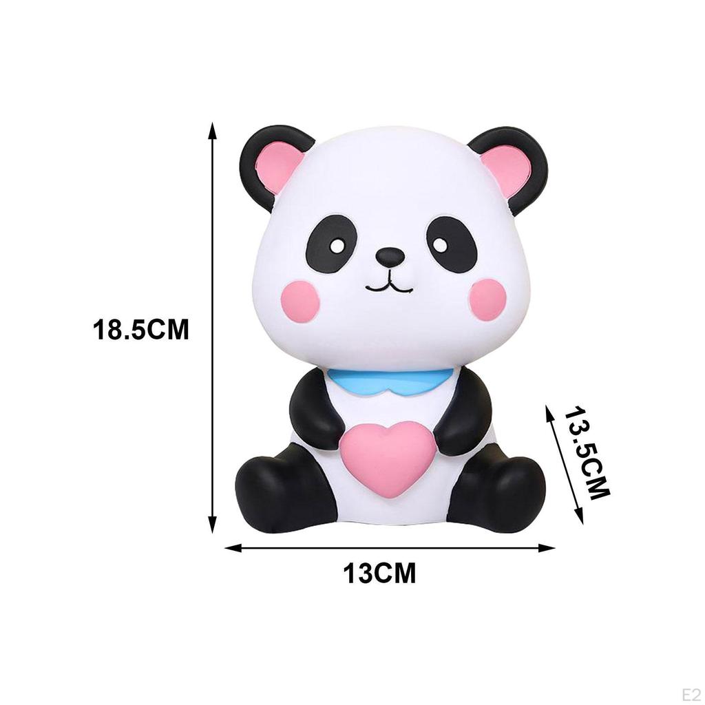 Money Bank Panda Sculpture Desktop Adorable Valentine's Day Ornament Saving Box Child