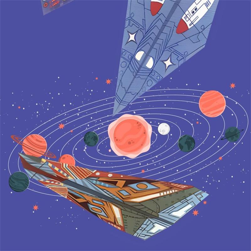 Children'S Beginner Origami Encyclopedia 3D Colorful Paper Airplane Folding Creative Classic Diy Toy For Kids