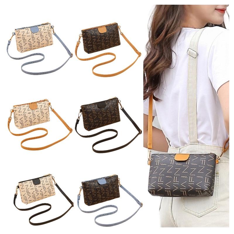 Small Square Crossbody Pvc Bag With Card And Coin Compartments