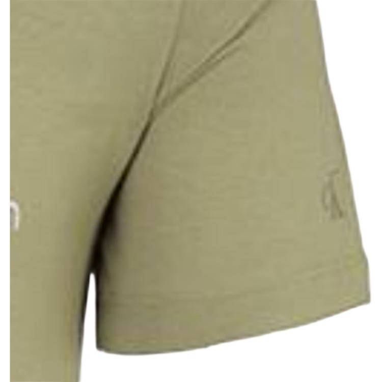 Calvin Klein Ss23 Round Neck Letter Logo Printed Short Sleeve T-Shirt Men Tops Green J30J320189-L9F