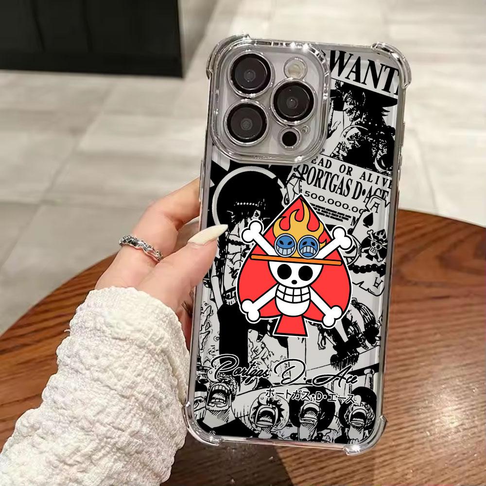 Anime Logo One Pieces Luffy Funda For iPhone 17 Pro 16 15 14 13 12 11 Pro Max Case 17 Plus 17E 16E 17Air Protection Phone Cover