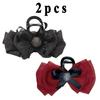 2pcs  Summer Headwear Fashion Simple Temperament Hair Clip Back Of The Head Shark  Clip  WOMEN'S Bow Hair Clip