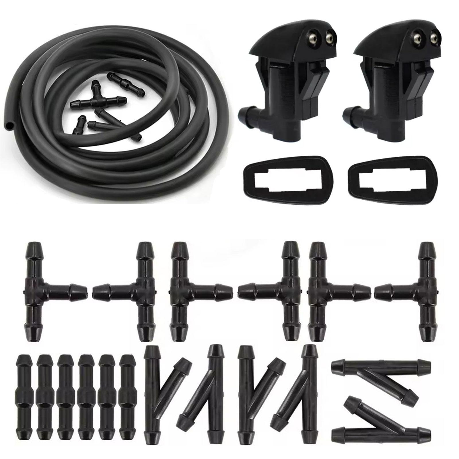 For Jeep Grand Cherokee 2005-2016 Windshield Wiper Washer Nozzle Spray Jet &Hose with Connector